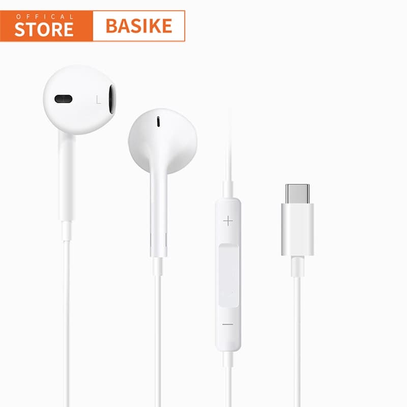 BASIKE หูฟัง หูฟังอินเอียร 3.5mm แบบมีสาย For Samsung Oppo HUAWEI หูฟังใช้สาย earphone รูปที่ 2