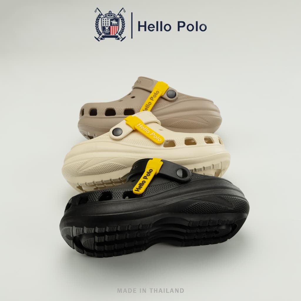 Hello Polo รองเท้าหัวโตมินิมอล รองเท้าแตะแบบสวม แฟชั่นผู้หญิง ยาง EVA กันลื่น มีสายรัดข้อ ติดตัวการ์ตูนได้ รุ่น HP8052 รูปที่ 6
