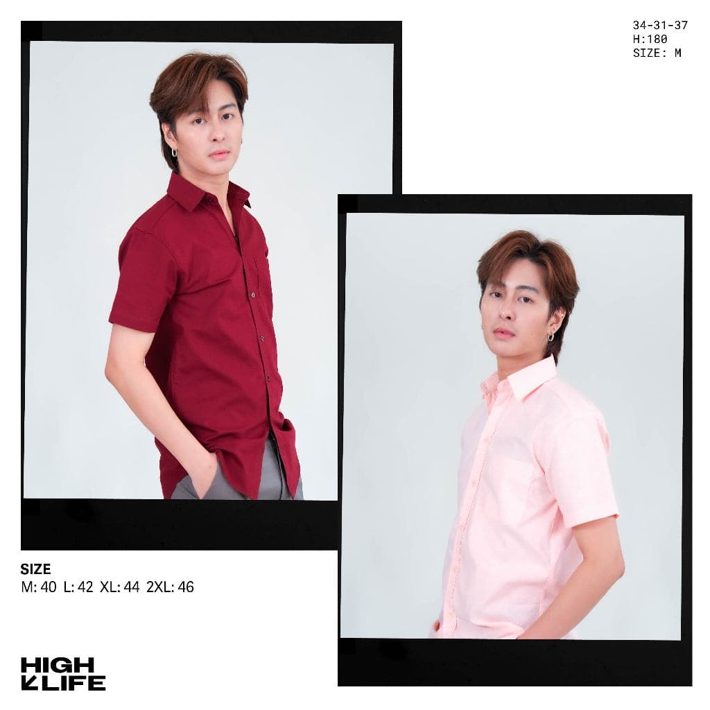 ‼ ‼งานไซส์ 12สี เชิ้ตคอปกเเขนสั้น ผ้าOxford รูปที่ 6