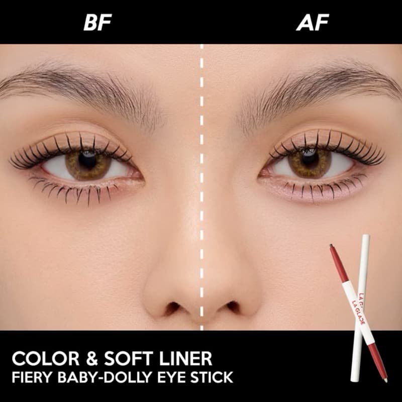 อายไลเนอร์&ดอลลี่อาย LA GLACE Black & Brown DUO EYELINER L& REMOVER (เส้นคมชัด กรีดง่าย แถมติดทน กันน้ำ กันเหงื่อ) รูปที่ 4
