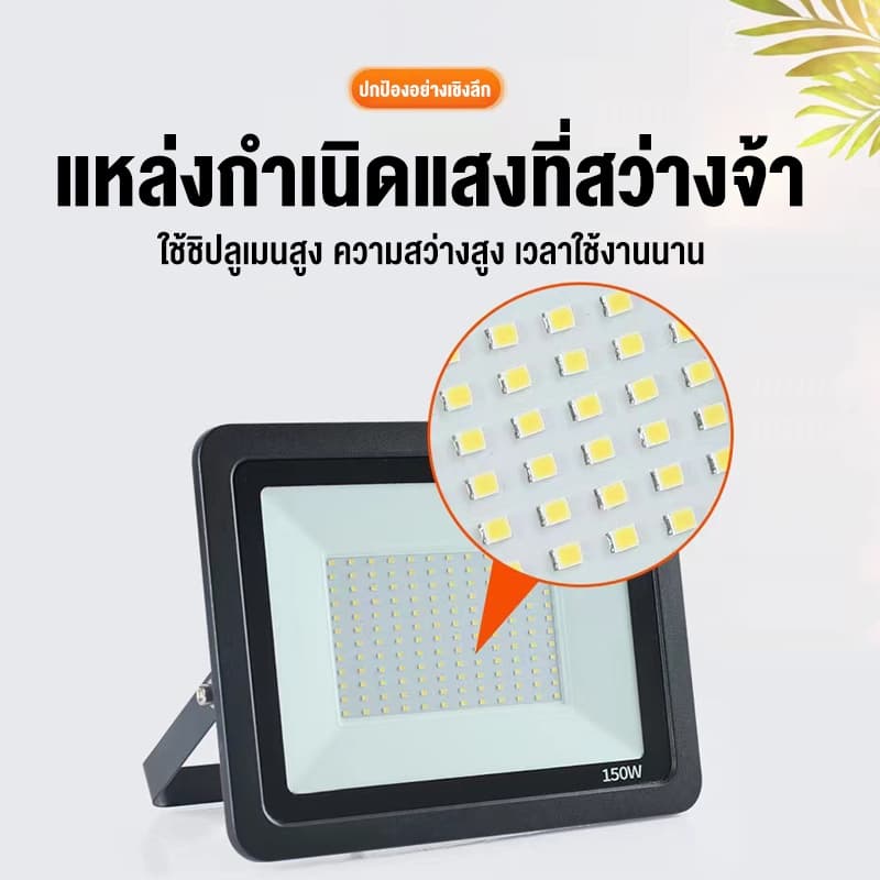 สปอตไลท์ led สปอตไลท์ ไฟสว่าง Spotlight LED แสงขาว กันน้ำIP68 24W 40w 120W 160w 240w รูปที่ 8