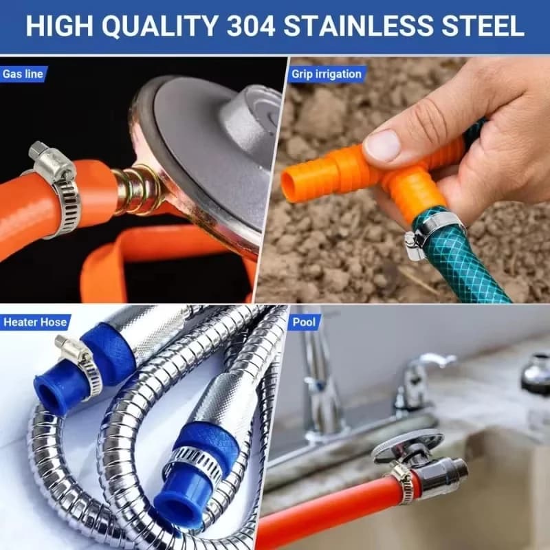 จัดส่งที่รวดเร็วเข็มขัดรัดท่อ เหล็กรัดสแตนเลส 304 เหล็กรัดสายยาง แคล้มรัดท่อ Hose Clip กิ๊ปรัดท่อ เข็มขัดรัดสายยาง รูปที่ 3