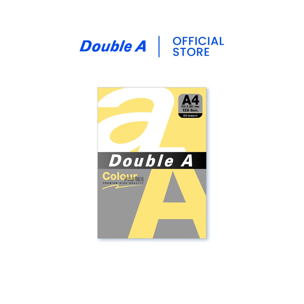 Double A กระดาษสี A4 หนา 120 แกรม จำนวน 50 แผ่น/แพ็ก จำหน่าย 1 แพ็ก รูปที่ 3