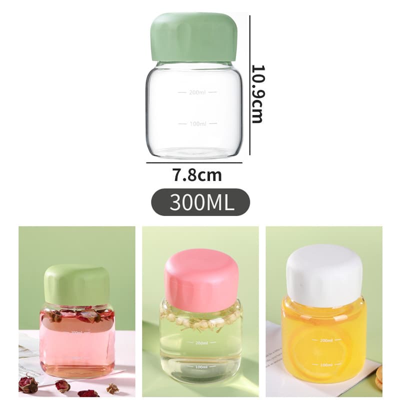 แก้วกาแฟ แก้วใส่น้ำ ขวดน้ําพกพา 300ml สไตล์มินิมอล ใส่ได้ทั้งน้ำร้อนน้ำเย็น แก้วใส มี 3 สี รูปที่ 9