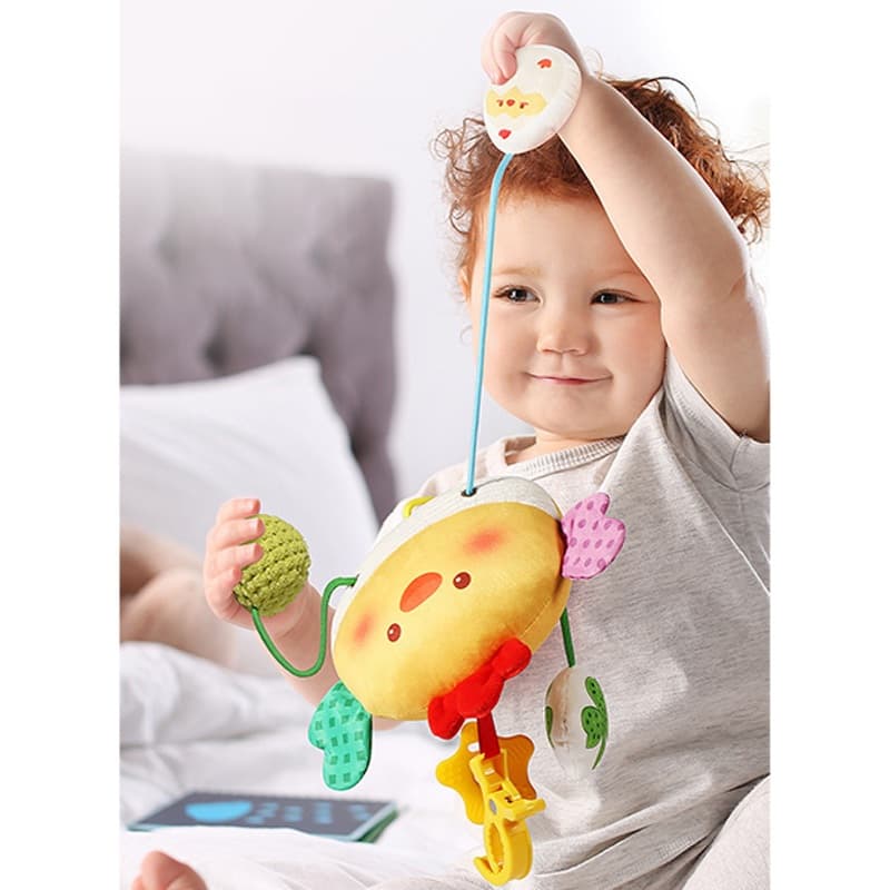 DTXbabyshop โมบายเด็ก ของเล่นเด็ก โมบายติดเปล แขวนบนเตียง มาพร้อมกับยางกัดแบบดึงเชือกพร้อมกระดิ่งดนตรี รูปที่ 5