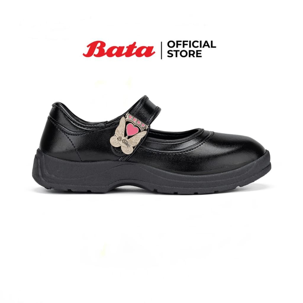 Bata B-Cutie รองเท้านักเรียนช่วงวัยประถมมัธยม เทคโนโลยีลดกลิ่นอับ สีดำ รุ่น Butterfly เด็กผู้หญิง 3416195 / 4416195 รูปที่ 4