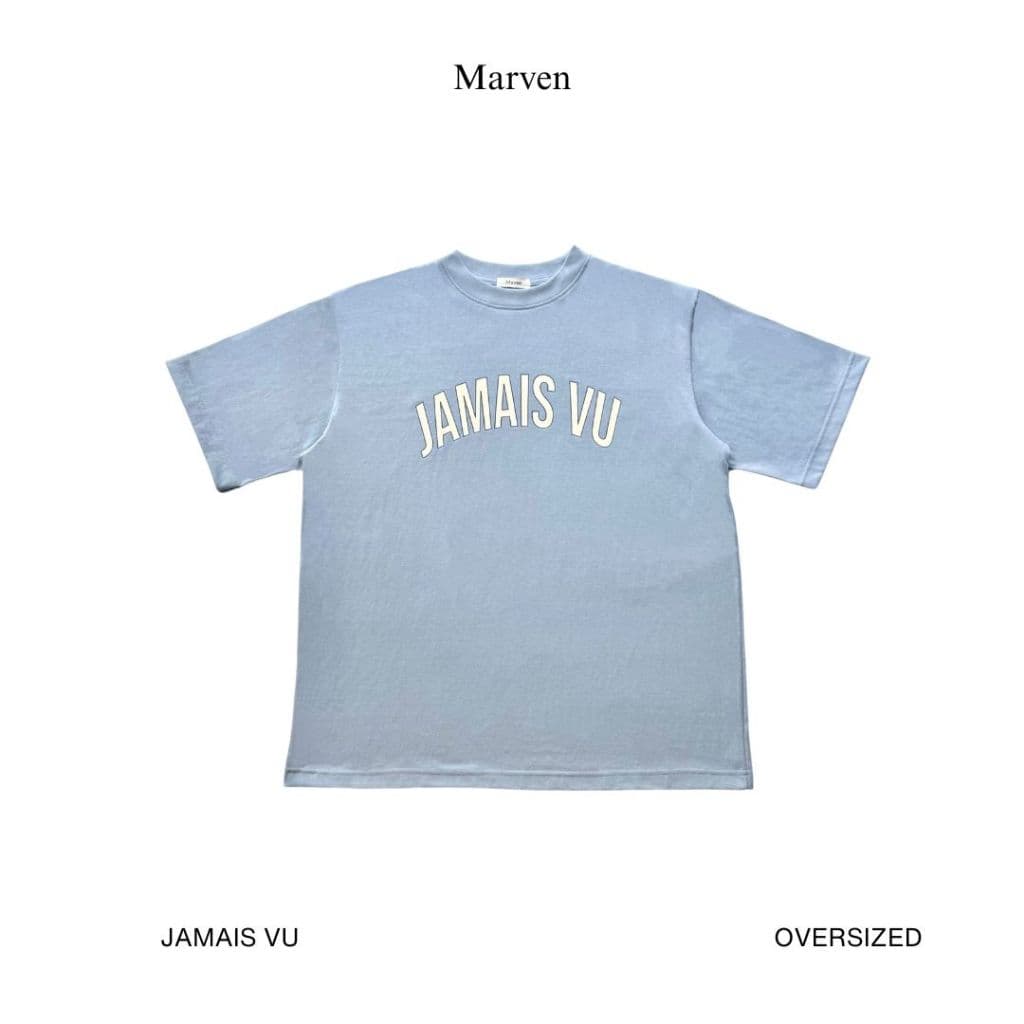 Marvenapparel - JAMAIS VU เสื้อยืดสกรีนลายทรง Baby crop / Oversized รูปที่ 1