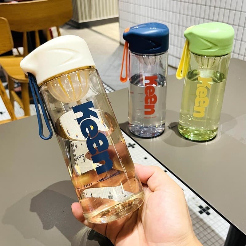 YH ขวดน้ำ กระบอกน้ำพลาสติก ขนาด 550 ML ขวดน้ำ Keen บอกปริมาณ พลาสติกดี ขนาดพกพา A364 รูปที่ 5