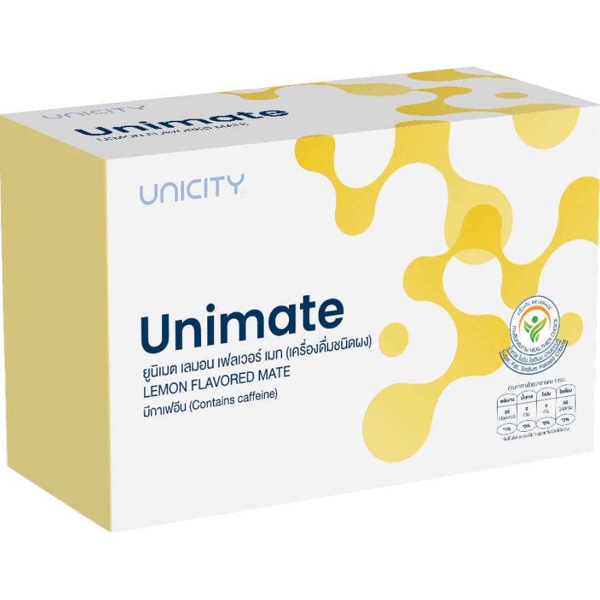 Unicity Unimate Lemon ยูนิมาเต้กลิ่นเลม่อน ดีต่อสมอง สดชื่น ลนน ฉลากไทย แท้100% รูปที่ 5