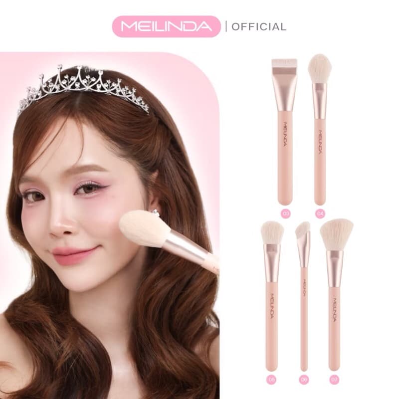 Meilinda Ballerina Basic Brush แปรงแต่งหน้า ขนแปรง นุ่ม ไม่บาดใบหน้า MC4316 รูปที่ 3