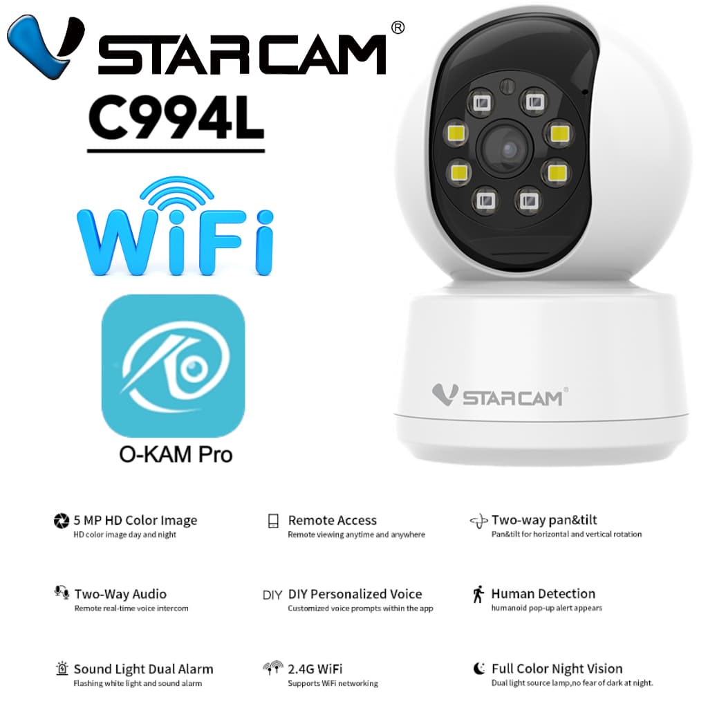 VSTARCAM C991/C993/C994C SUPER HD 1296P 3.0MegaPixel H.264+ WiFi iP Camera กล้องวงจรปิดไร้สาย รูปที่ 6