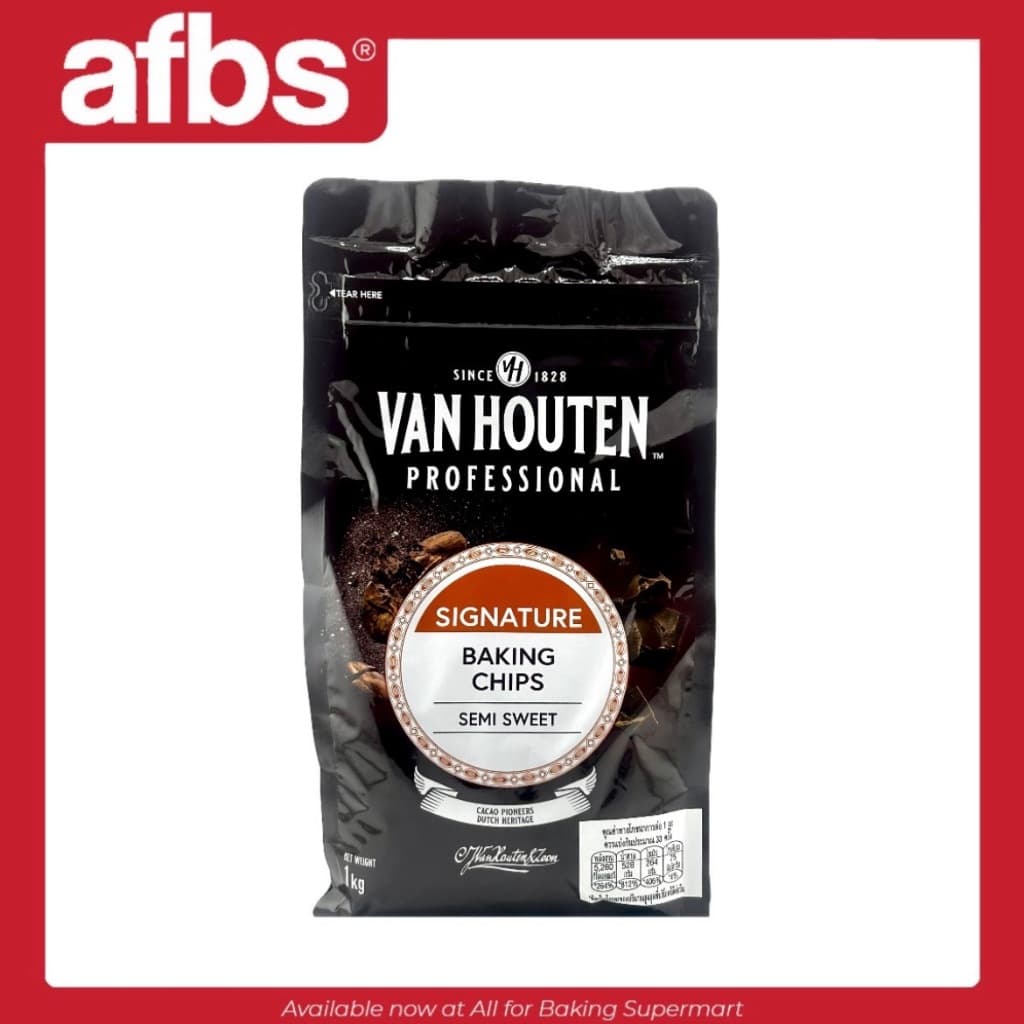 AFBS Vanhouten Semi Sweet Chips 1 kg. #1109260 รูปที่ 1