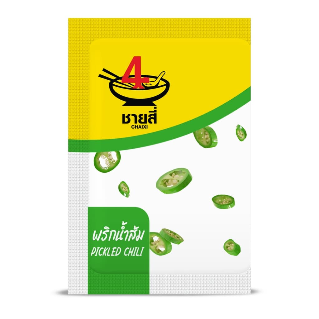 พริก-น้ำส้ม ตราชายสี่ 50 ซอง 350 กรัม รูปที่ 3