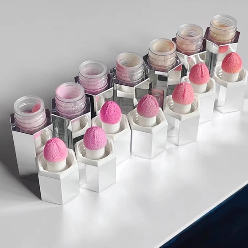 AZTK Blush Highlight Repair Three-in-One Shrink Expansion Color Nude Feel Natural Liquid Blush M1C6 รูปที่ 9