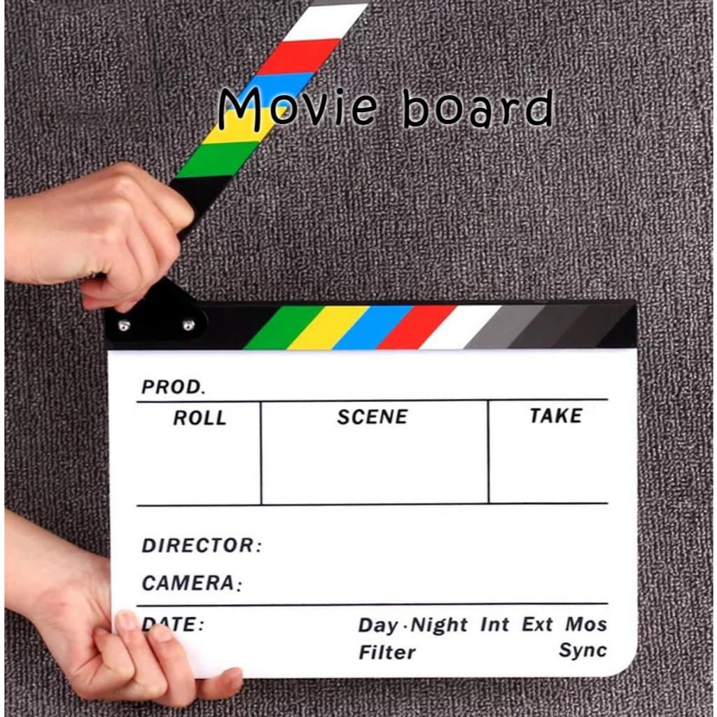 Clapper Board Acrylic Movie Action Slate Clapper Board ลูกตุ้มคณะอะคริลิค รูปที่ 3