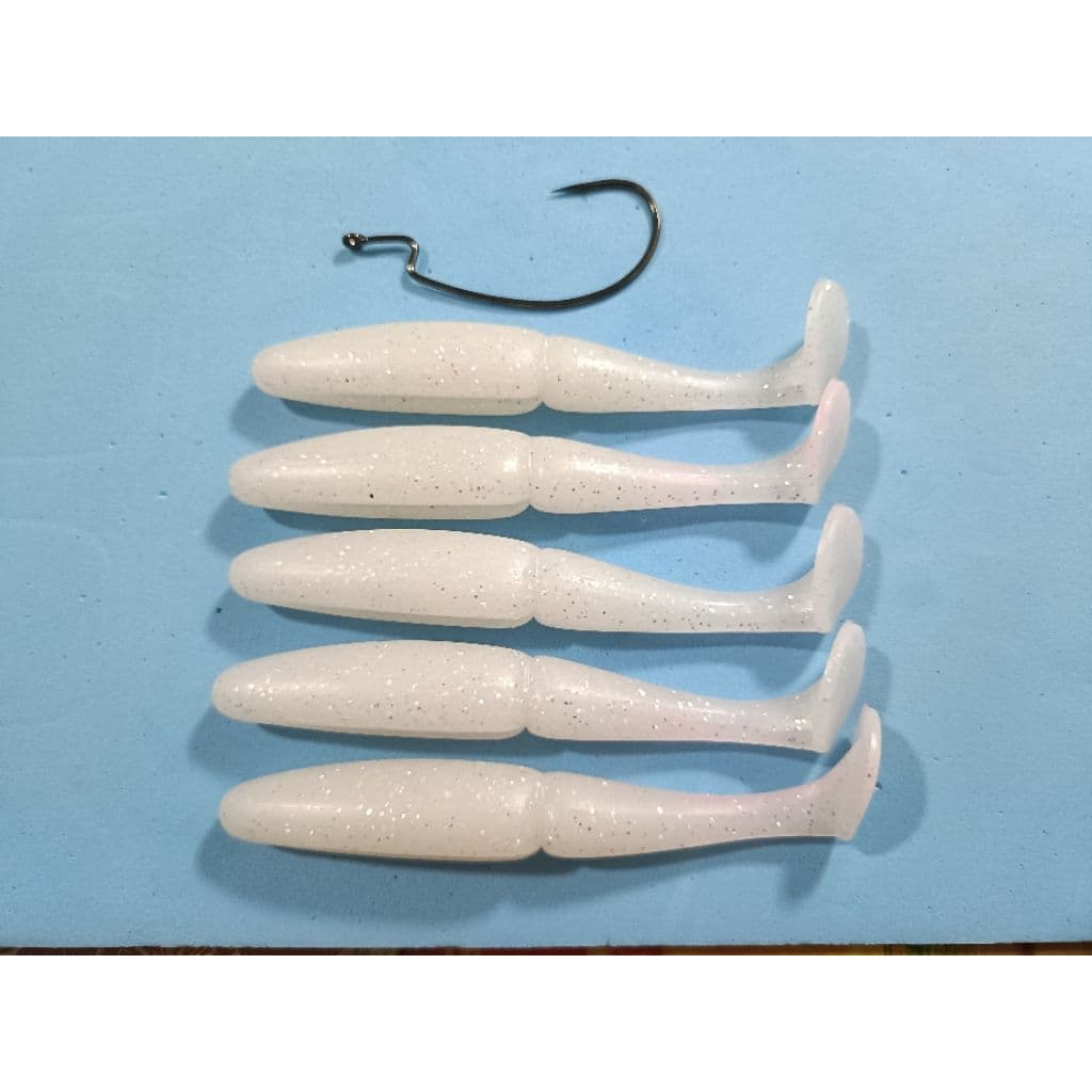 ปลายางตัวลองตกปลาช่อนชะโด ราคา 100 บาทสุดคุ้ม 11cmน้ำหนัก13g.1ซอง 5ตัว มีตัวเบ็ด6/0 รูปที่ 3
