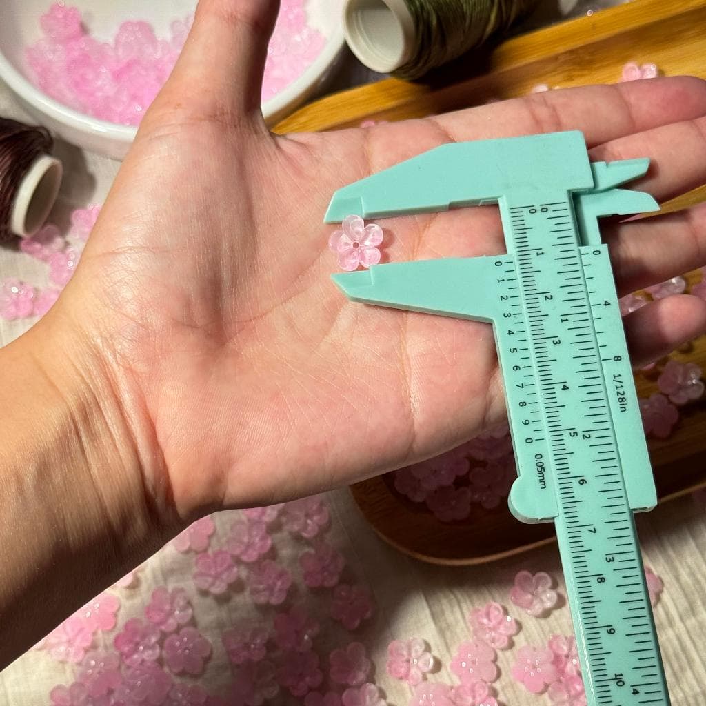 ดอกไม้แก้ว ลูกปัดแก้วดอกไม้ 10 ชิ้น 12 มิล DIY รูปที่ 8