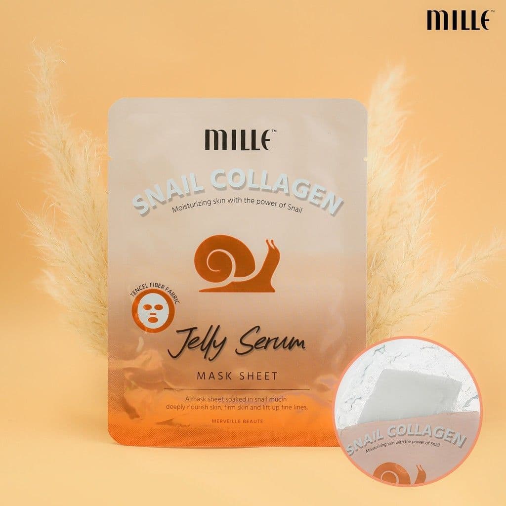 MILLE ROSE CORDY POMEGRANATE JELLY SERUM MASK SHEET + SNAIL COLLAGEN JELLY SERUM MASK SHEET มิลเล่ มาส์กหน้า รูปที่ 4