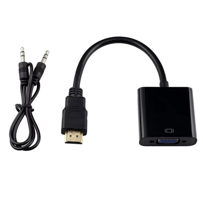 สายแปลงอะแดปเตอร์ HDMI เป็น VGA พร้อมสายสัญญาณเสียง รองรับ 1080P สำหรับ PS3 HDTV PC รูปที่ 2