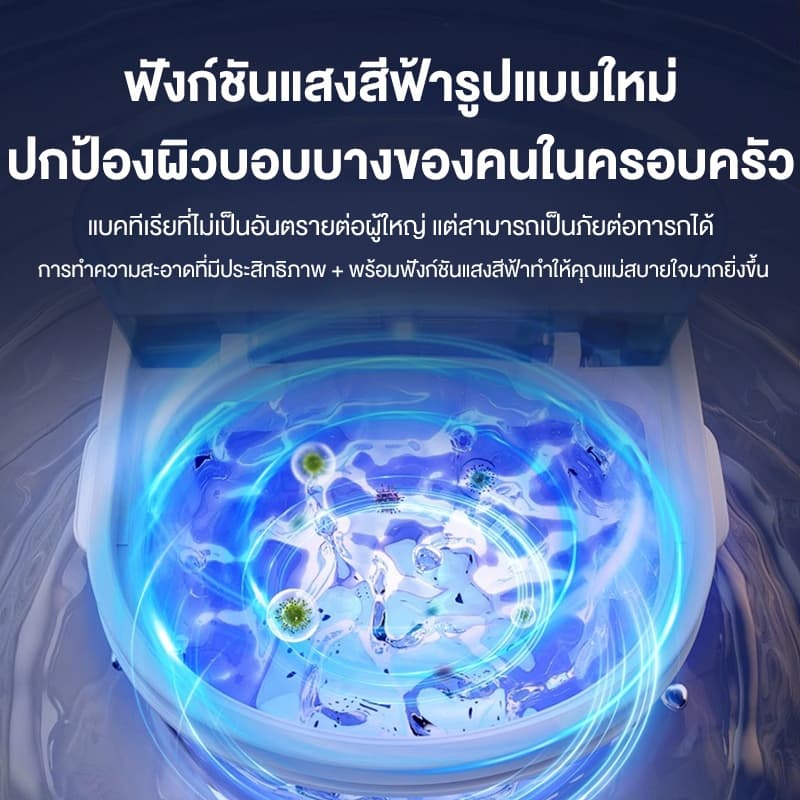 CAMEL เครื่องซักผ้ามินิฝาบน ขนาด 5.5Kg ฟังก์ชั่น 2In1 ซักและปั่นแห้งในตัวเดียวกัน เครื่องซักผ้ามินิ รูปที่ 4