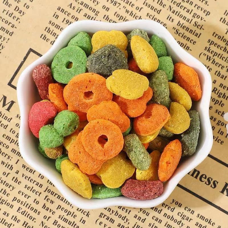 MINI Cookies ขนมลับฟันผสมผงผักผลไม้หลากสี อาหารเสริมสำหรับลับฟัน สัตว์เลี้ยงฟันแทะทุกชนิด ขนาด 25 g. รูปที่ 1