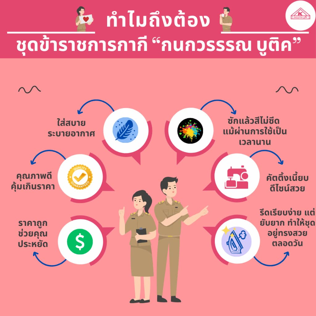 ชุดข้าราชการกากีชาย คอเชิ้ตแขนสั้น+กางเกง รูปที่ 8