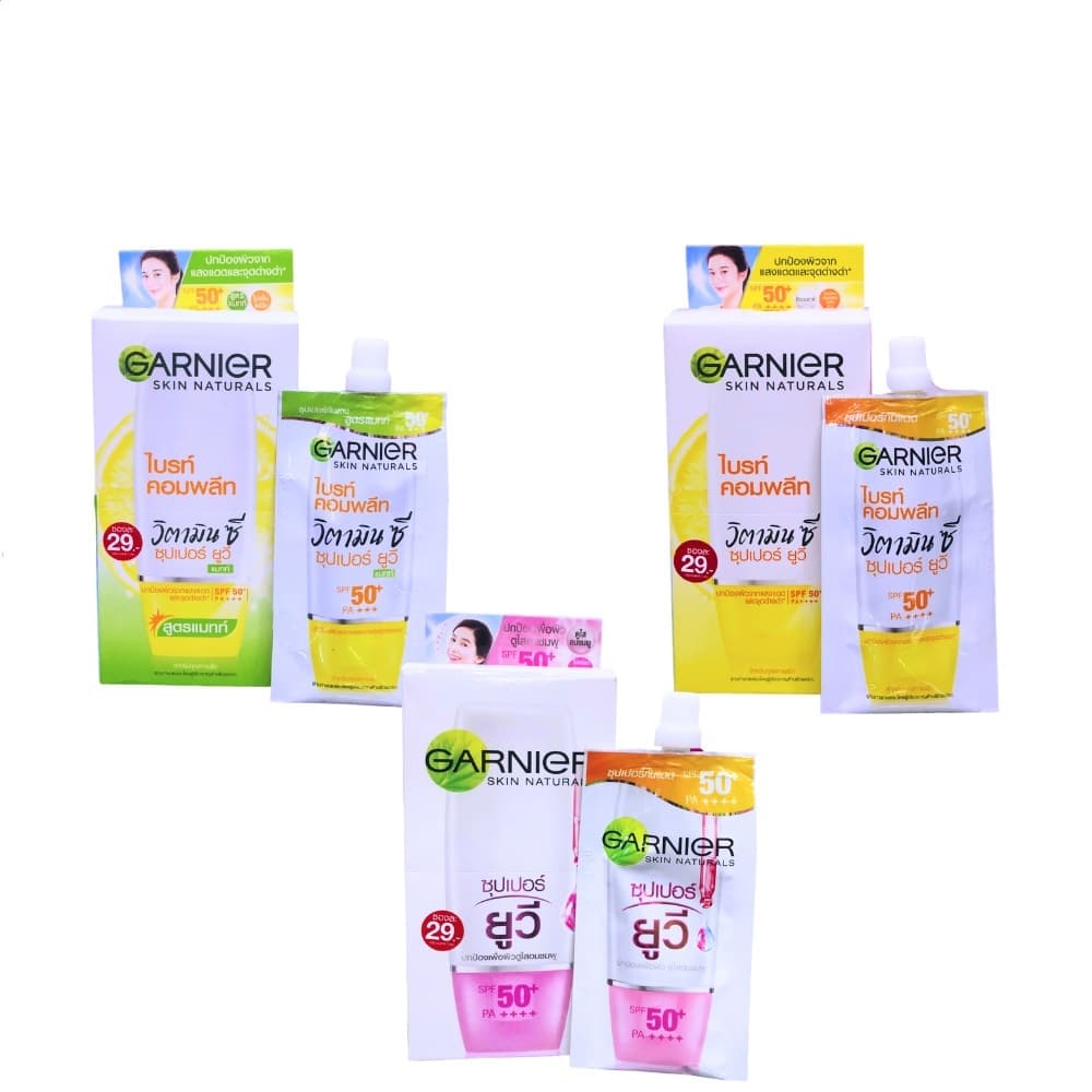 การ์นิเย่ ครีมกันแดด​ ซุปเปอร์​ ยูวี​ ครีม​ แบบซอง Garnier Super UV Sunscreen Cream SPF 50+ PA+++ รูปที่ 2