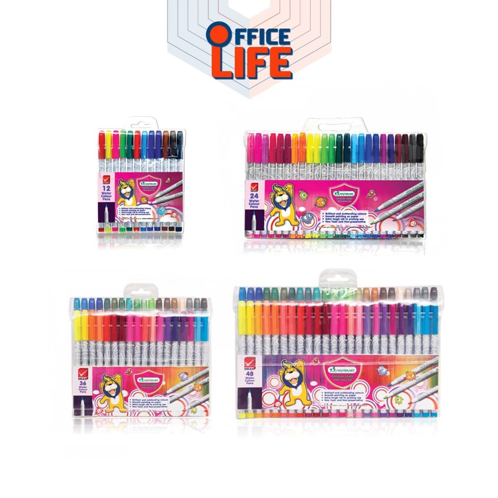 Master Art ปากกาเมจิก หัวแหลม ชนิดสีน้ำ Waterbase มี 12, 24, 36, 48 สี รูปที่ 1