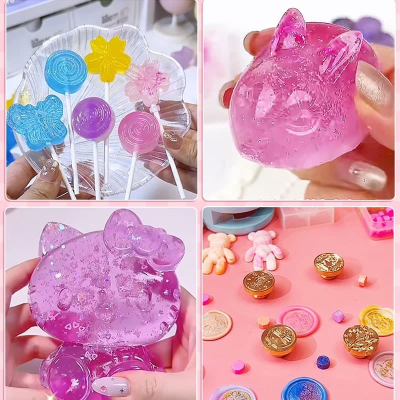 ชุดทำทาบะสกุชชี่ DIY แม่พิมพ์และอุปกรณ์เสริมทุกชนิด เซตทำสกุชชี่เยลลี่หนึบ เหนียว นุ่ม หนึบ รูปที่ 9