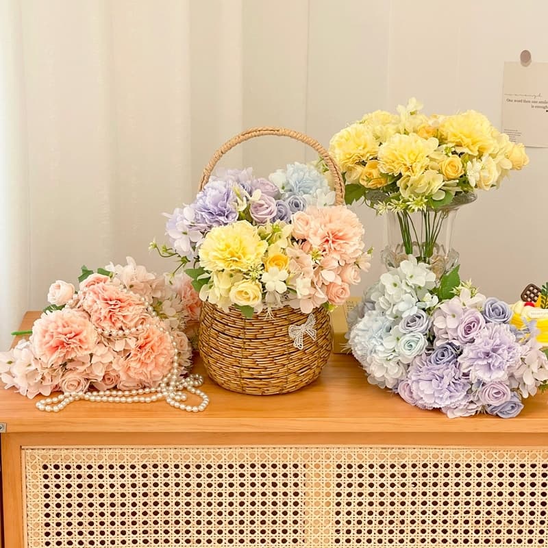 จัดส่งตลอด 24 ชั่วโมงในกรุงเทพฯ 7 ดอกคาร์เนชั่นใหม่ช่อดอกไม้สไตล์ยุโรปโรงแรมหน้าต่างความงามแสดงในร่มตกแต่งท รูปที่ 7