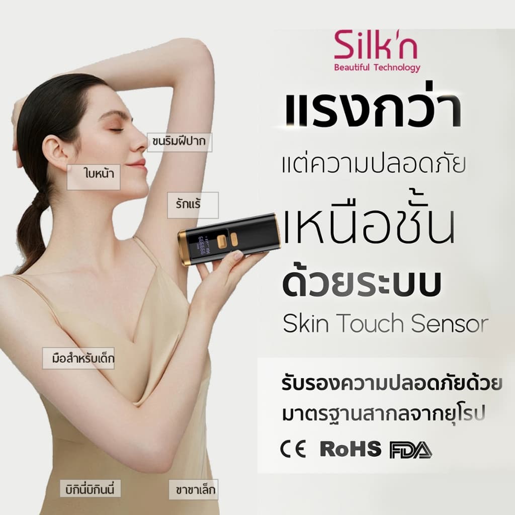 ORRO IPL Gen3 เครื่องกำจัดขน & หน้าใส เลเซอร์กำจัดขน Multi Function สี Black Gold รูปที่ 3