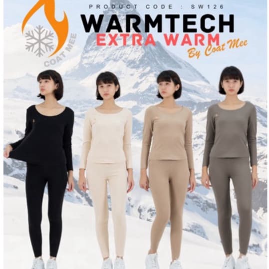 ฮีทเทคเก็บความอุ่นดีมาก-10 องศา SW126 ผ้านิ่มมากเก็บความอุ่น3เท่า COATMEE WARMTECH EXTRA SLIM