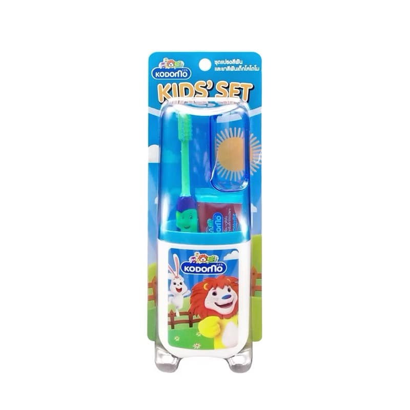 KODOMO KIDS' SET โคโดโม ชุดแปรงสีฟัน ยาสีฟัน สำหรับเด็ก ขนาดพกพา 1 ชุด รูปที่ 3