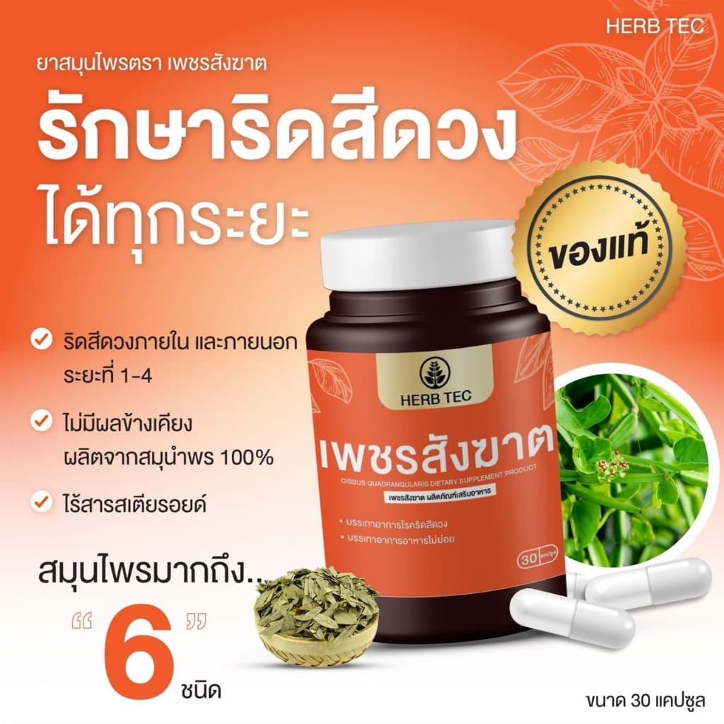 โปร 2 กระปุก เพชรสังฆาต สมุนไพรแท้ ริดสีดวงหาย ยุบ แห้ง ไม่ปวด 2กป=60 เม็ด รูปที่ 4