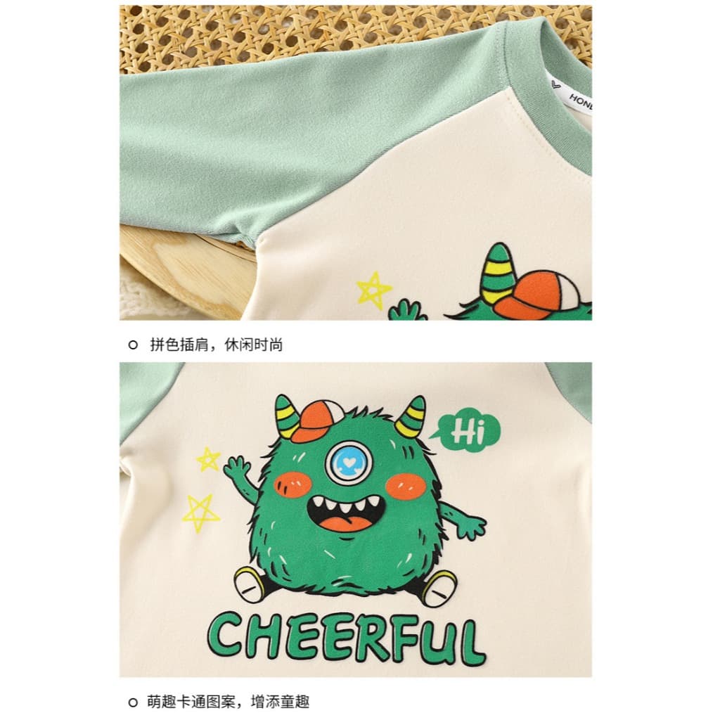 ส่งจากไทย เสื้อแขนยาวเด็ก รับประกันผ้านุ่ม CK109 รูปที่ 2