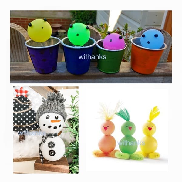 ลูกปิงปองคละสีและสีขาวล้วน ขนาด 40 mm. กิจกรรม DIY ฝึกซ้อม จับรางวัล งานเลี้ยงปาร์ตี้ รูปที่ 8