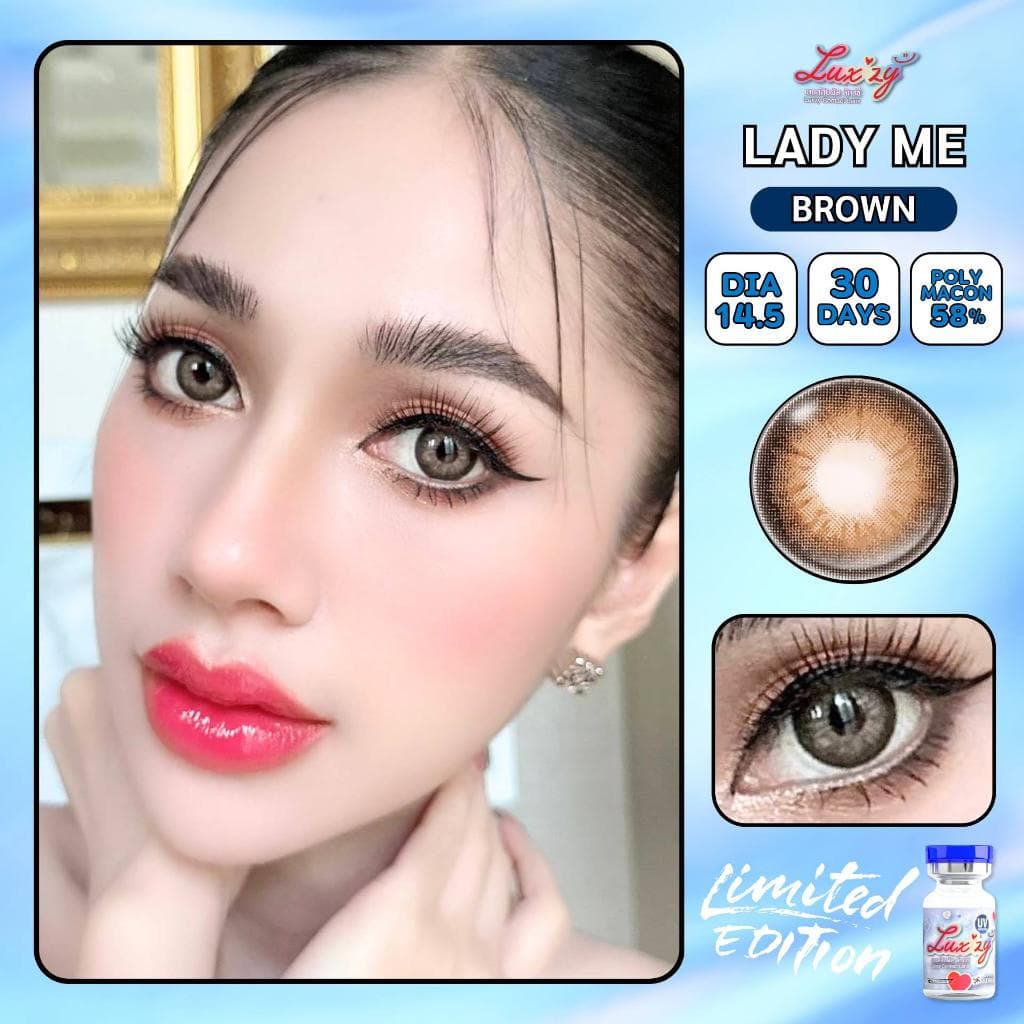 คอนแทคเลนส์ LimitedLady Me ขนาดกลางLuxzylensBrown / Gray / Blue รูปที่ 4