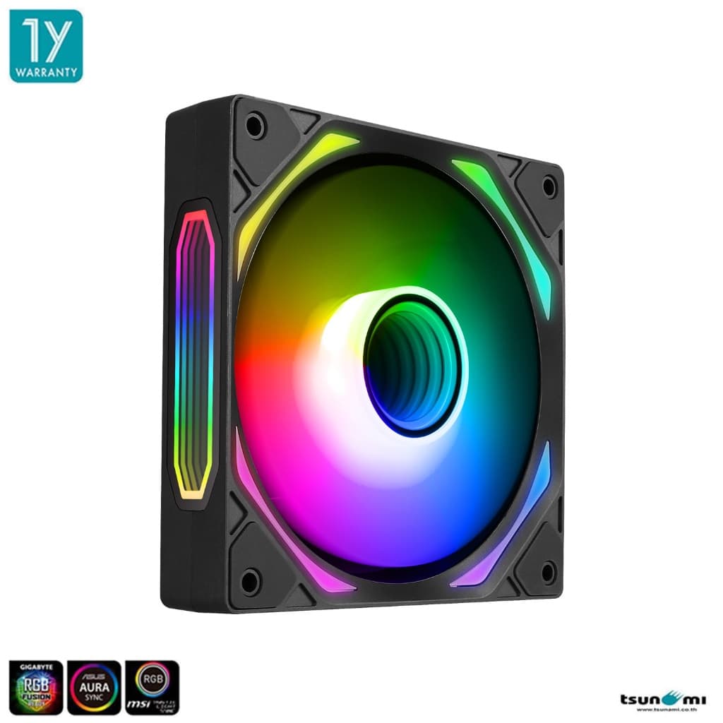 พัดลมระบายความร้อน Tsunami Blockfan Zero-II ARGB 12CM Cooling Fan รับประกันสินค้า 1 ปี รูปที่ 5