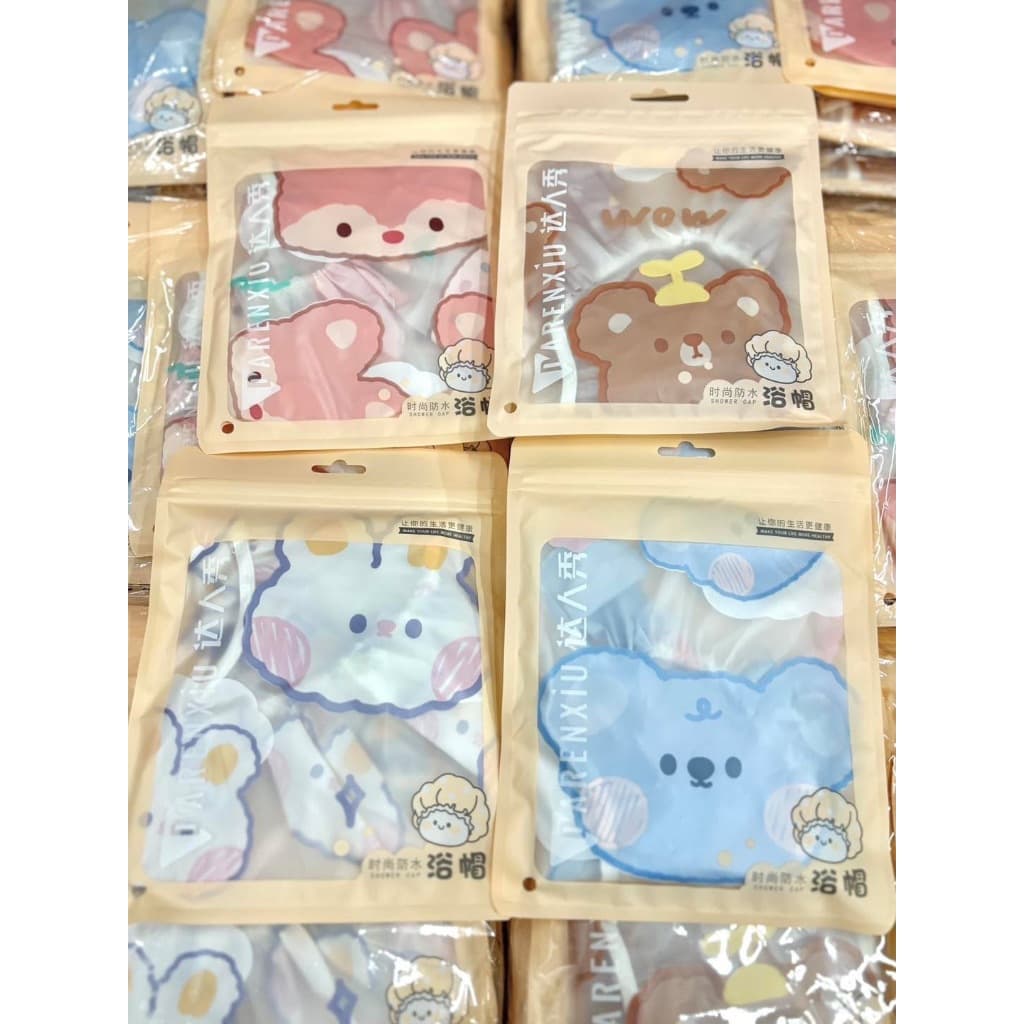 Shower Cap หมวกคลุมผมอาบน้ำ หมวกอาบน้ำ กันน้ำ 49651004 รูปที่ 3