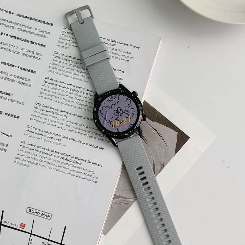 สายนาฬิกา Amazfit Huami Amazfit GTR 47 มม./GTR2/2e/3/3Pro 20 มม. สายรัดซิลิโคน 22 มม. Samsung Galaxy Watch Active/2 20 ม รูปที่ 1