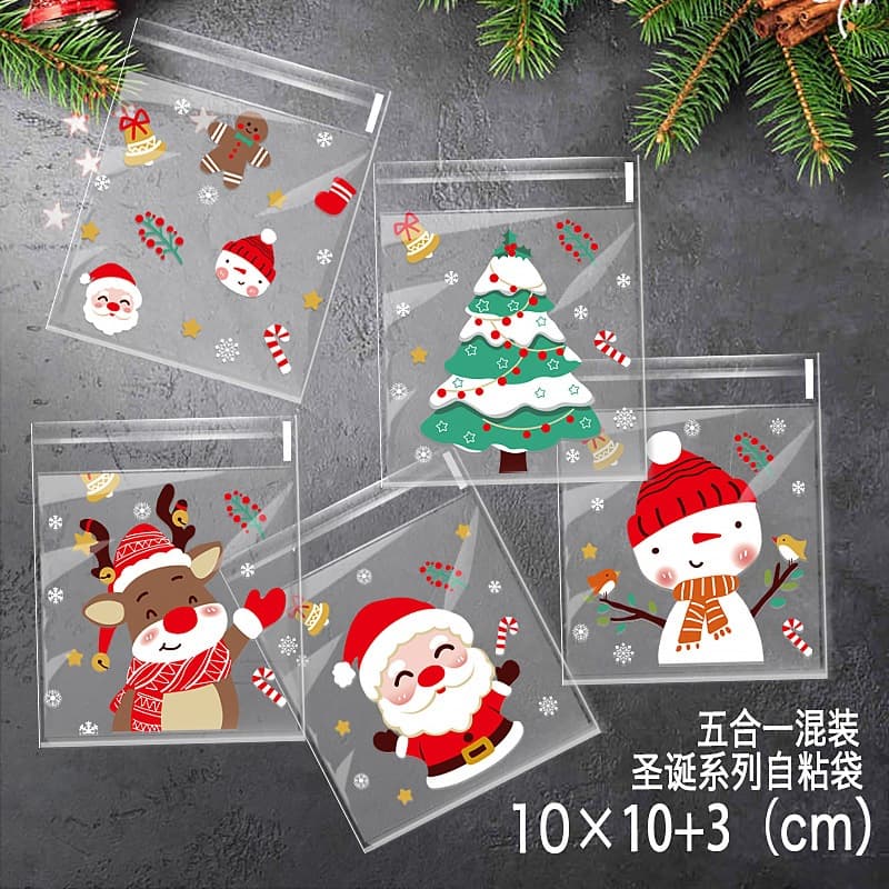 ถุงฝากาว 10*10 ซม แพคละ95-100 ใบ ใส่บราวนี่และคุกกี้ต่างๆ รูปที่ 2