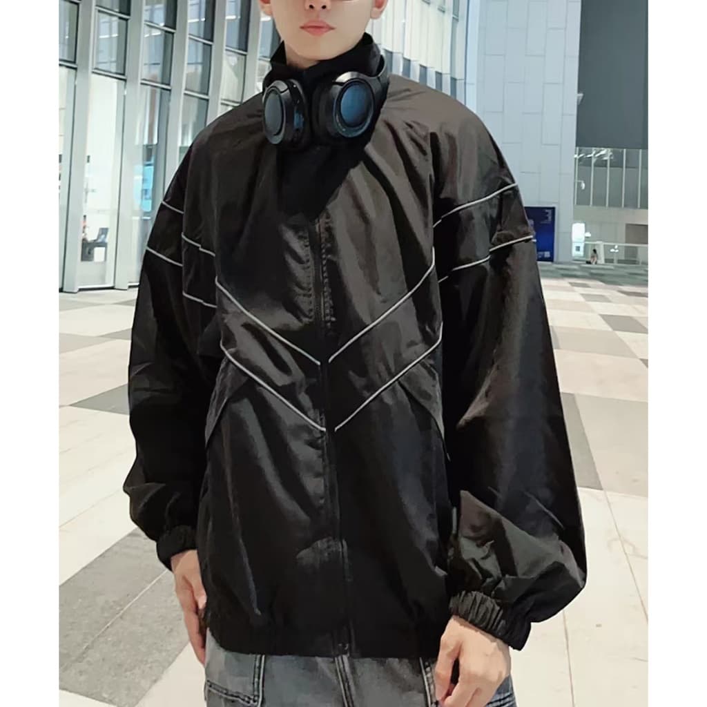 MCTE เสื้อแจ็กเก็ต กันลม แฟชั่นฤดูใบไม้ร่วง สำหรับผู้ชาย และผู้หญิง R6637 รูปที่ 5