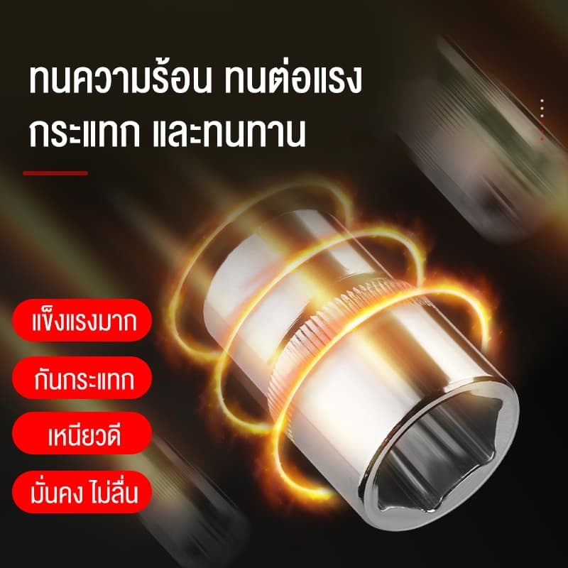 Carfriends ชุดบล็อก 46 ชิ้น 2 หุน ขนาด 1/4" ชุดเครื่องมือช่าง ชุดประแจ ชุดลูกบล็อกอเนกประสงค์ ชุดประแจซ่อมรถ รูปที่ 7