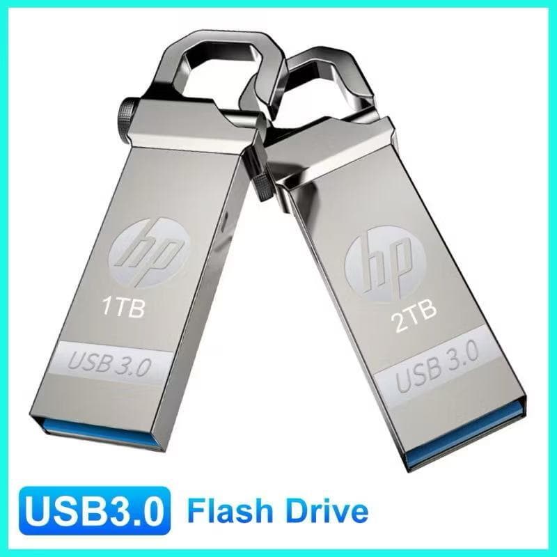แฟลชไดรฟ์ USB 3.0 1TB 2TB ความเร็วสูง ขนาดเล็ก แบบพกพา สําหรับ HP USB3.0​​ แฟลชไดรฟ์ USB 1TB 2TB โลหะ กันน้ํา สําหรับรถ รูปที่ 1