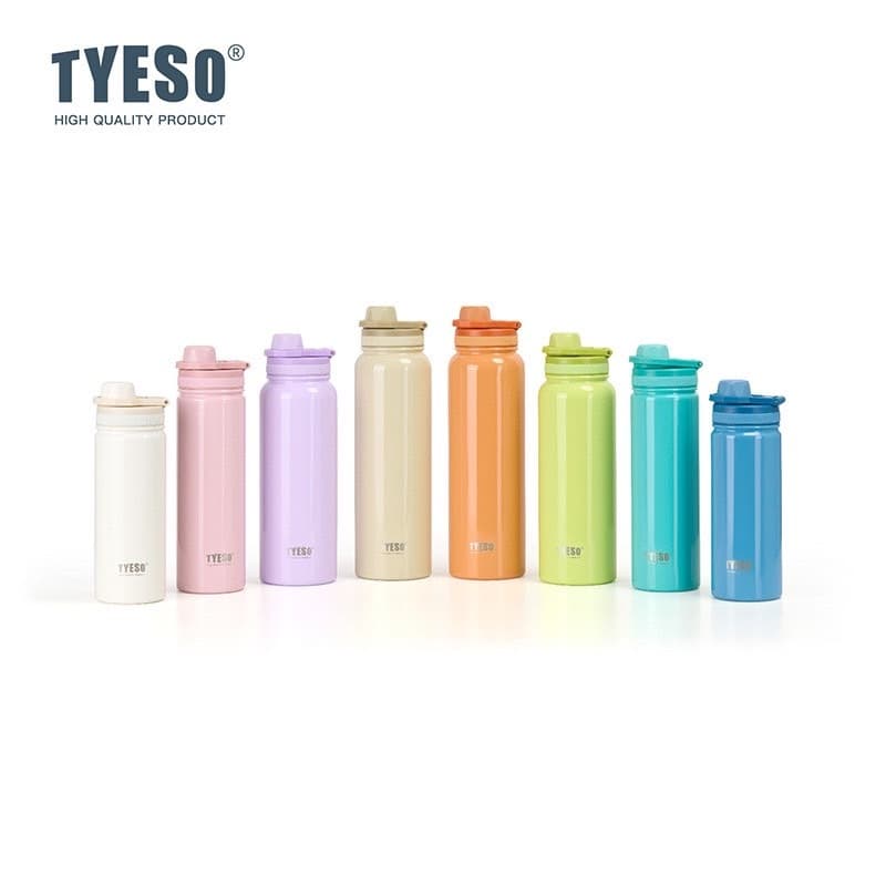 tyesoรุ่นใหม่กระติกน้ำเกรดความเย็นกระบอกน้ำเก็บอุณหภูมิพร้อมหูหิ้วสแตนเลส 304 มี600-1200ml รูปที่ 1