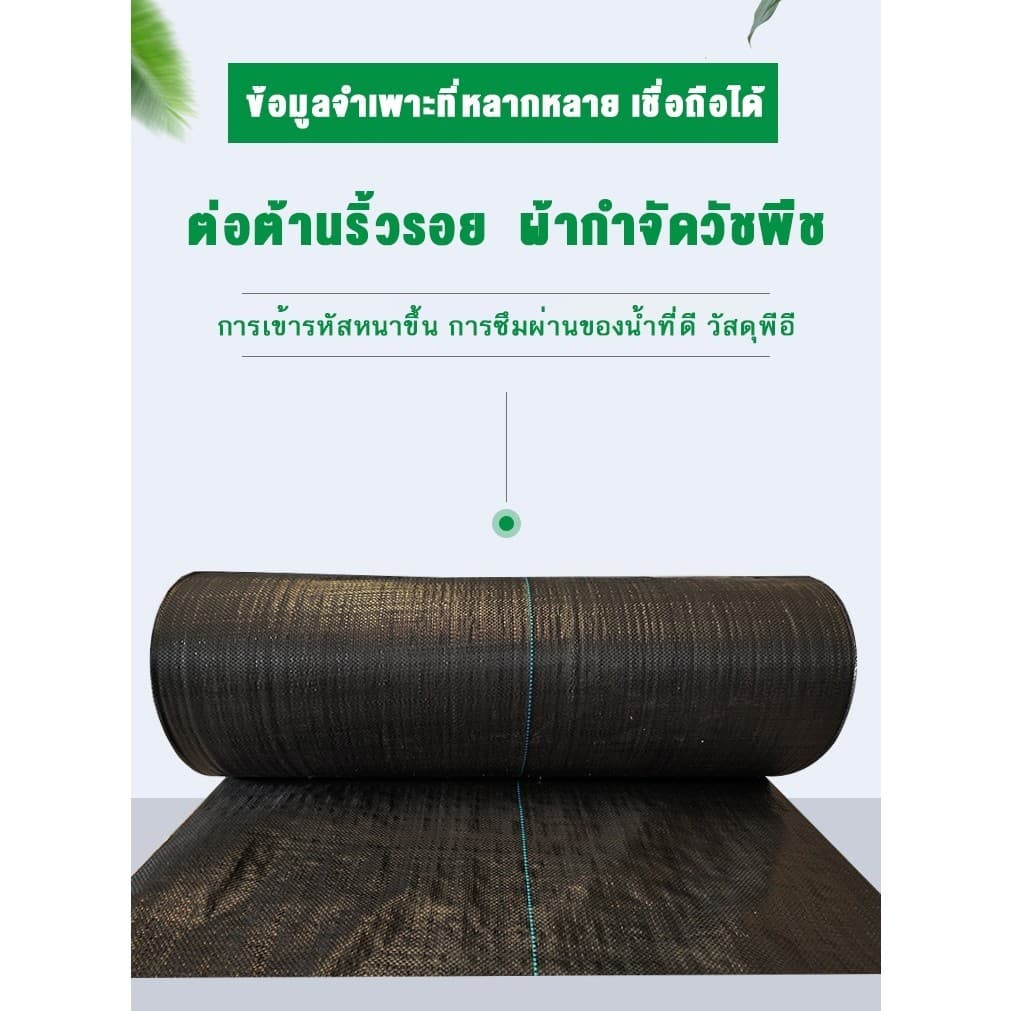 พลาสติกคลุมดิน ผ้าคลุมหญ้า พลาสติกคลุมวัชพืช กำจัดวัชพืช ผ้าคลุมวัชพืช พลาสติกเกรดส่งออก ผสมUV ฆ่าหญ้า ทำเฉพาะคุณภาพ รูปที่ 9