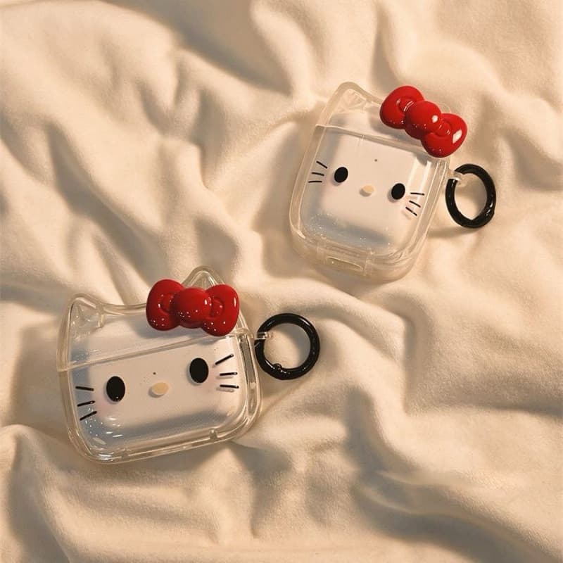 Hello Kitty เคสแอร์พอต คิตตี้ airpods4 , airpods pro2 ,airpods3 , airpods pro ใช้ได้ น่ารักมากมีที่ห้อย รูปที่ 3