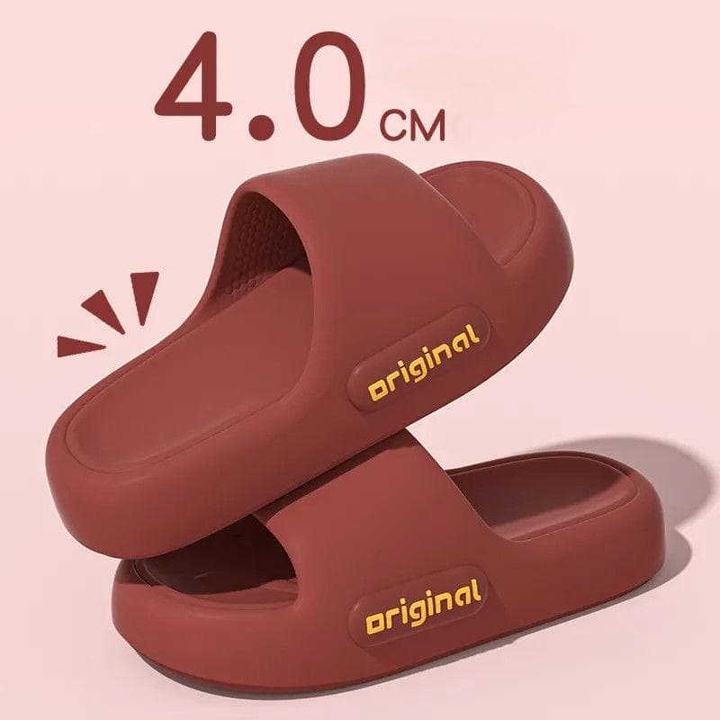 TIKP รองเท้าแตะสําหรับปีใหม่ รองเท้าใส่ในบ้าน 4cmพื้นหนา กันลื่น ลําลอง กันน้ํา สําหรับผู้ชาย และผู้หญิง รองเท้า รูปที่ 8
