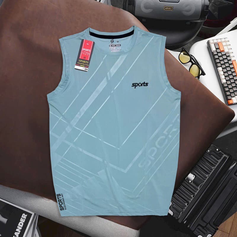 ! เสื้อกีฬาสปอร์ตแขนกุด คอกลม SPORTS เสื้อบอล มีครบไซส์ผ้านิ่มใส่สบายใส่ออกกำลังกาย ระบายความร้อนได้ดี รูปที่ 2