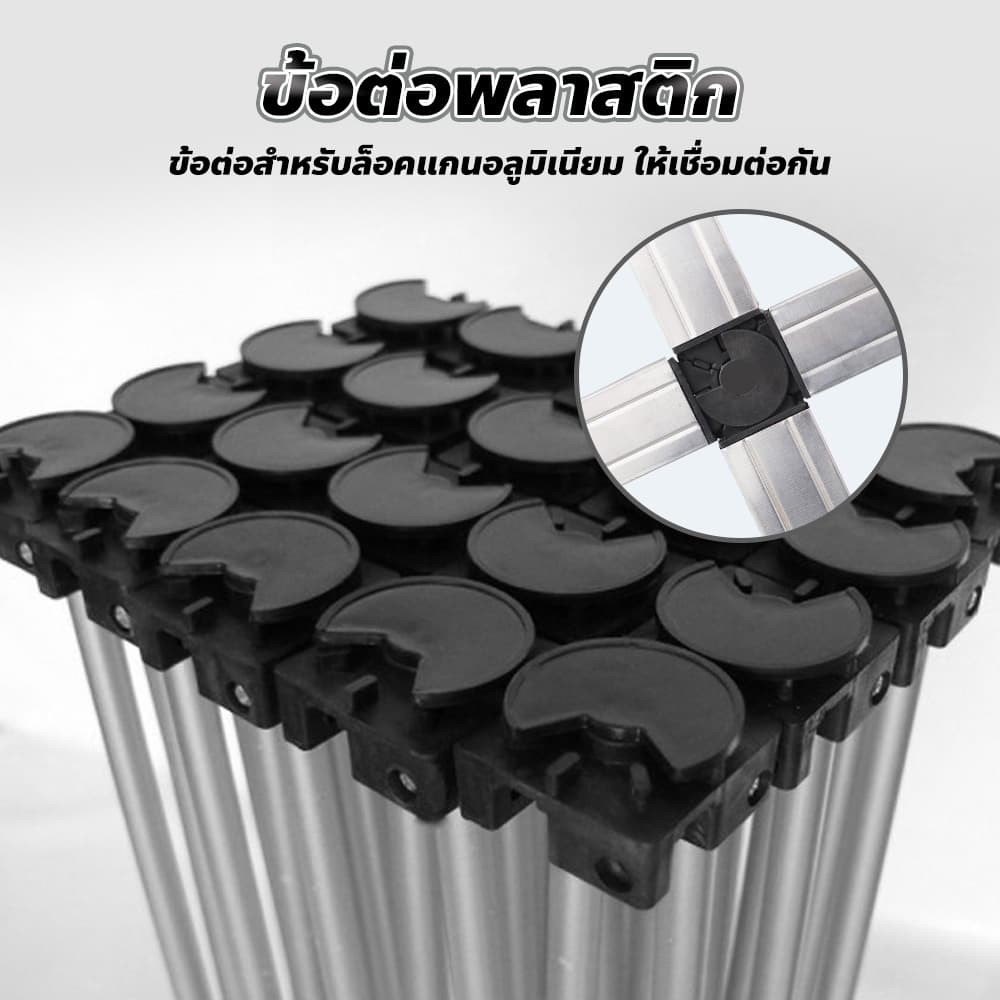โครงตาข่าย อลูมิเนียม แบบพกพา ขนาด 3x3 3x4 ขาตั้งฉากแบล็คดรอป Frame Backdrop สำหรับงานแสดงสินค้า รูปที่ 7